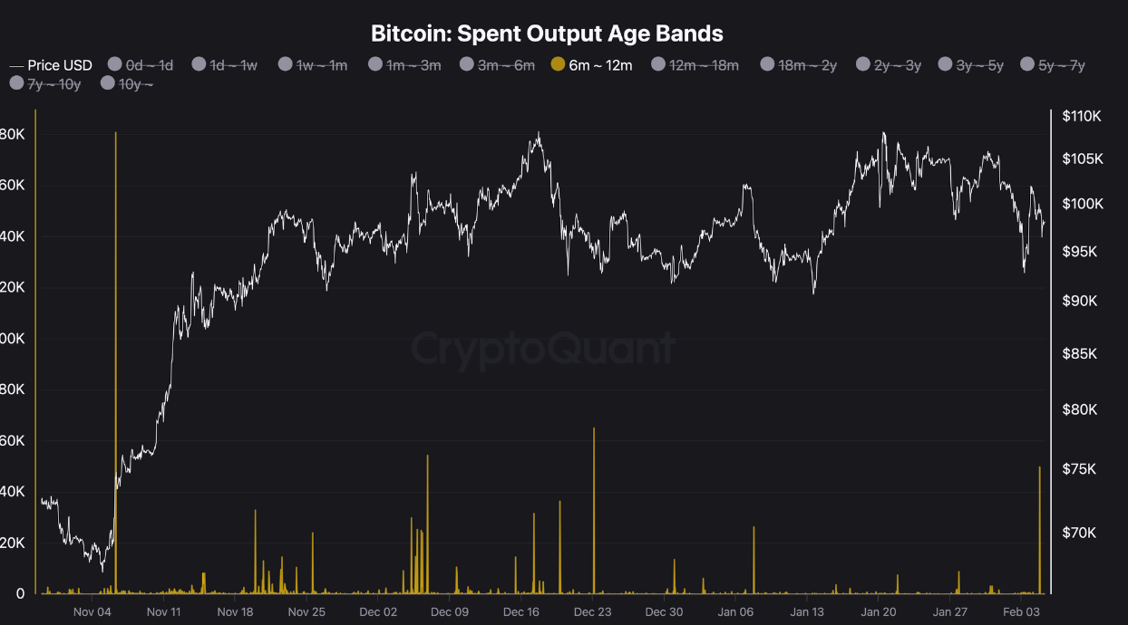 Bitcoin Spent Output Age Bands