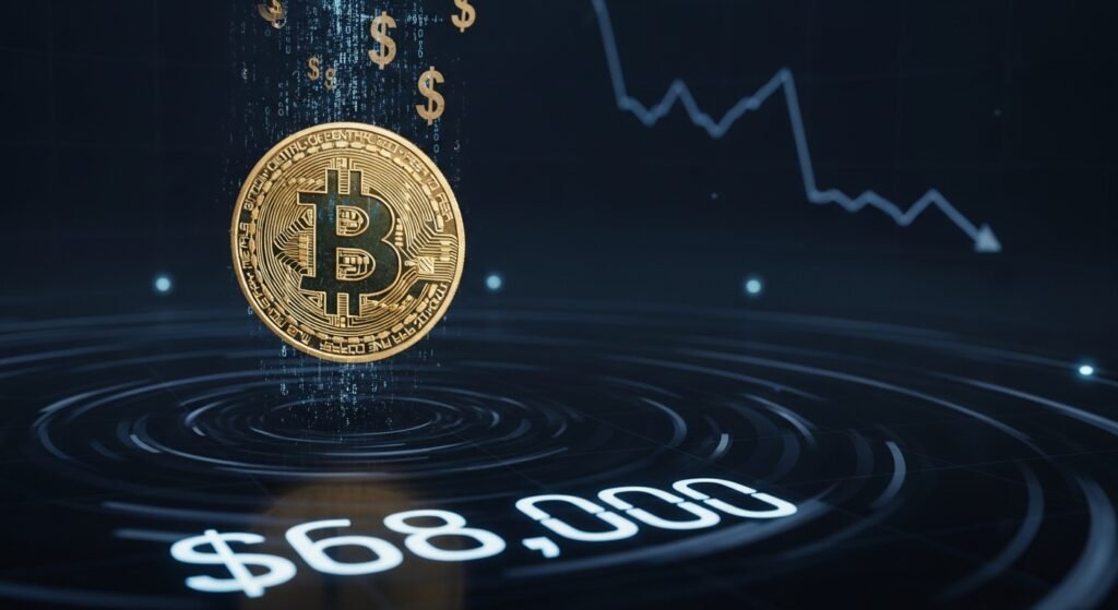 Bitcoin Falls to $68,000
