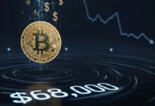 Bitcoin Falls to $68,000