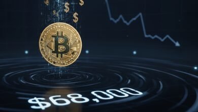 Bitcoin Falls to $68,000