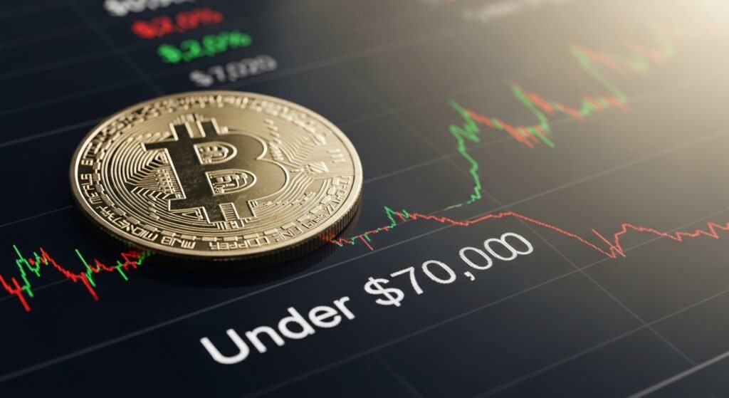 Bitcoin Under $70,000