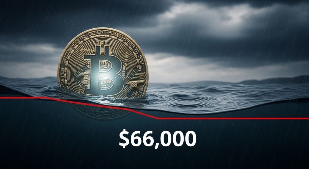 Bitcoin sinks to $66,000