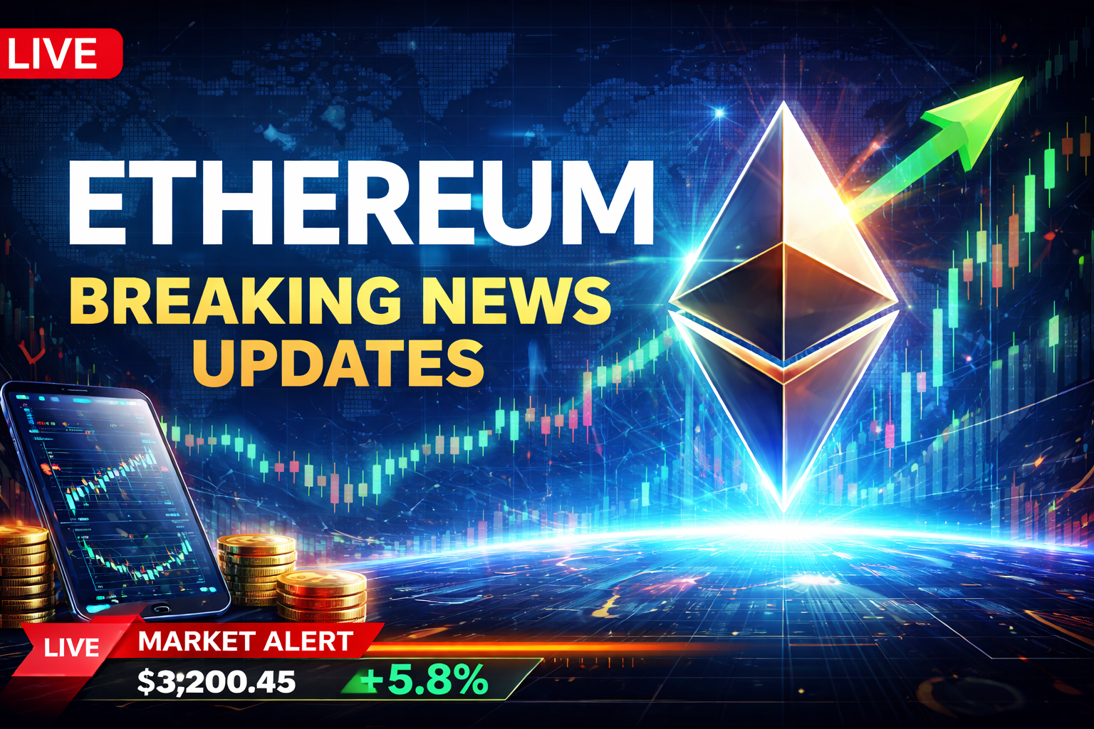 Ethereum Breaking News Updates combined with ETH market