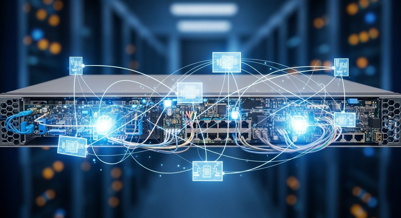 Hardware redistribution reshapes the network