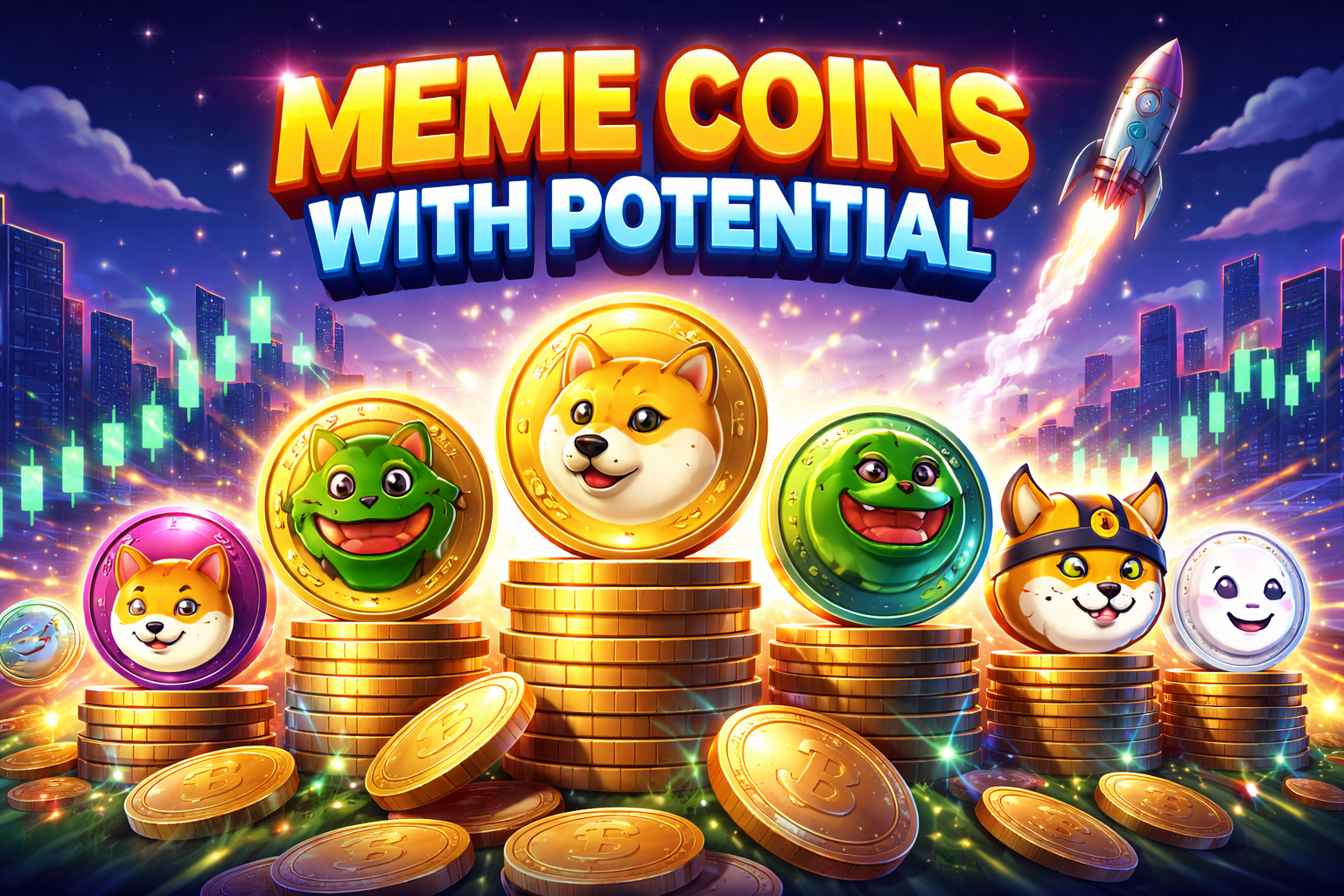 Meme Coins With Potential Top High-Growth Picks