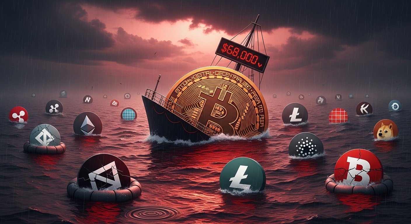 Why the Crypto Market Drowns in Red When Bitcoin Falls to $68,000